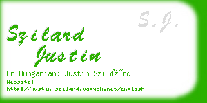 szilard justin business card